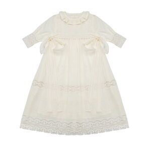 NWT Pili Carrera Heirloom Christening Baptism Gown w/Matching Bonnet&Bloomers 1M